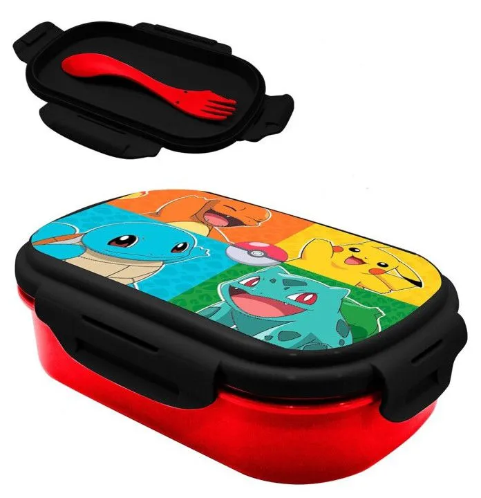 Legkelendőbb Pokémon szendvicsdoboz + evőeszköz szett