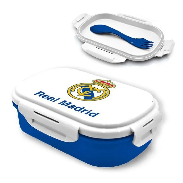 Biztonságos fizetés Real Madrid Emblem szendvicsdoboz + evőeszköz szett