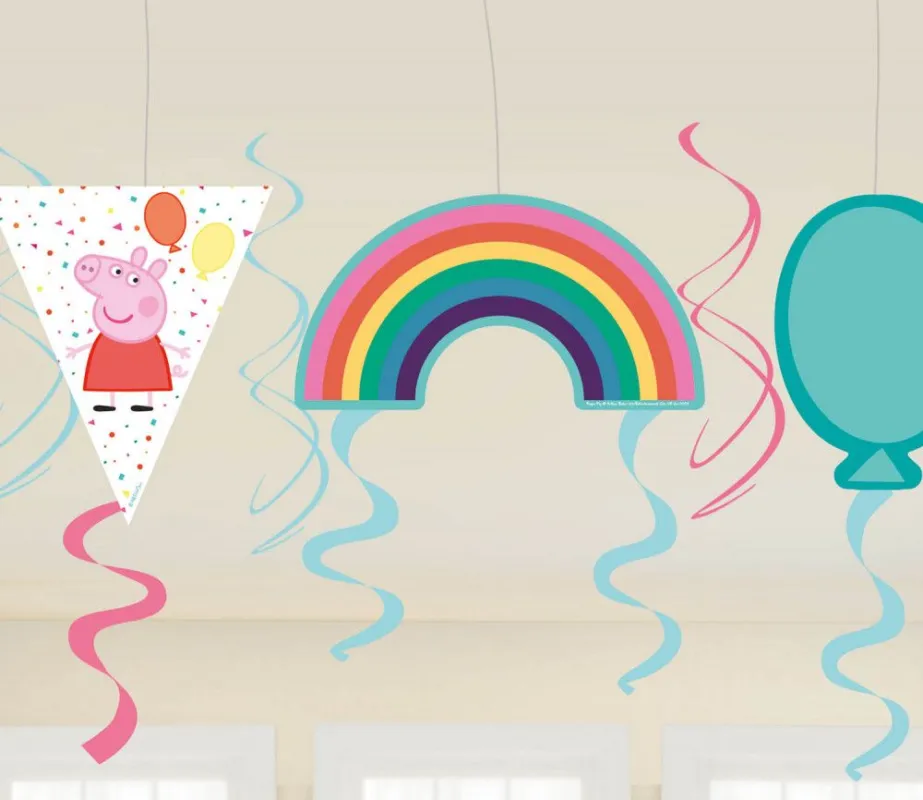 Olcsó Peppa malac Confetti szalag dekoráció 6 db-os szett