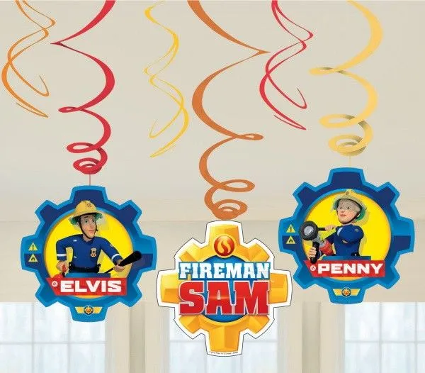 Sam a tűzoltó Fire szalag dekoráció 6 db-os szett Népszerű