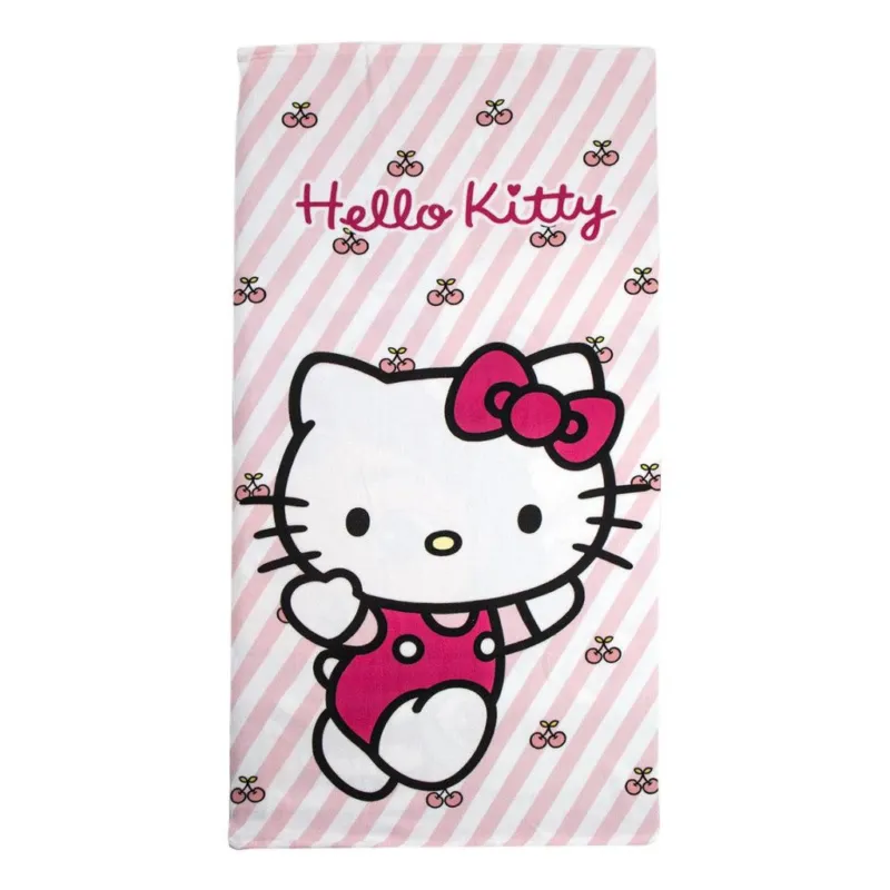 Hello Kitty Cherry fürdőlepedő, strand törölköző 70x140cm (Fast Dry) Legnépszerűbb