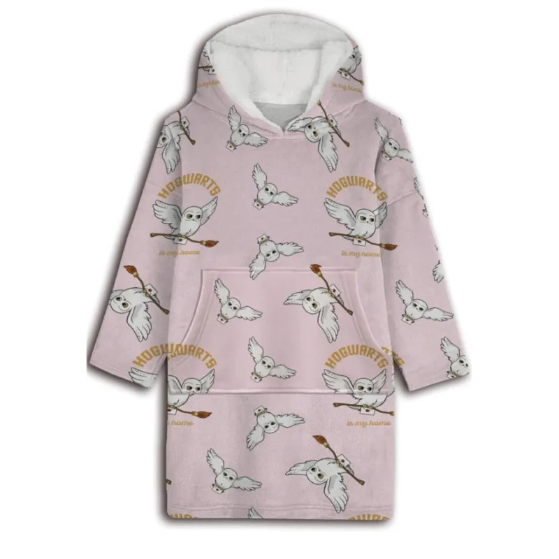Gyors kiszállítás Harry Potter Hedvig Pink belebújós plüss polár takaró, poncsó 7-14 év
