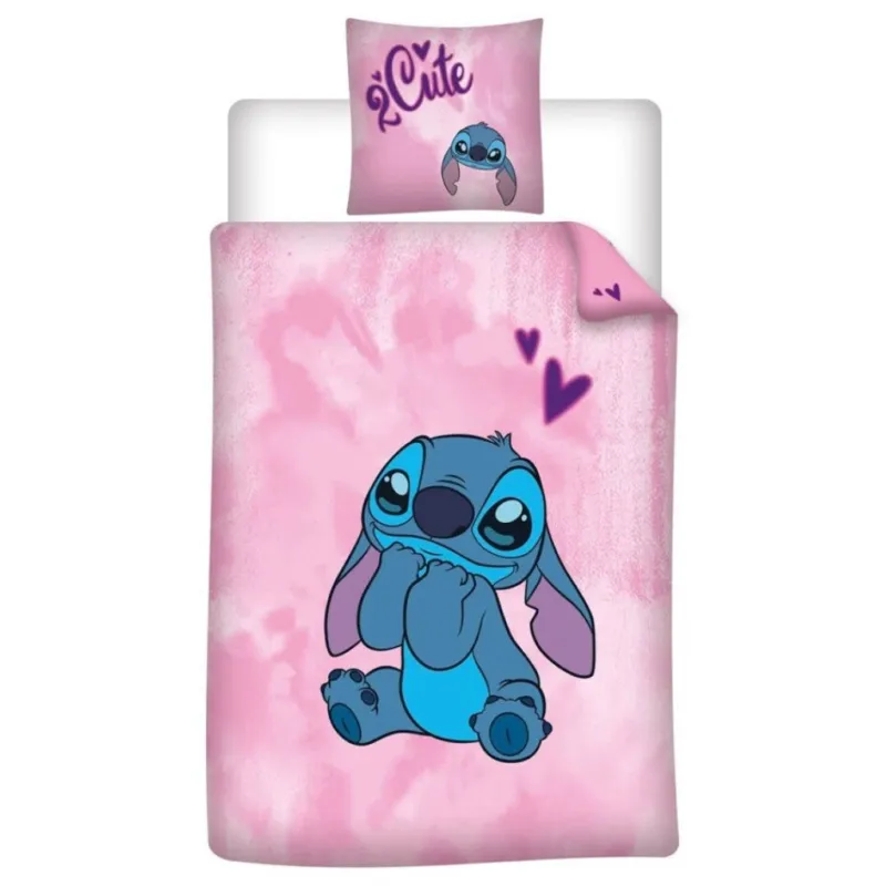 Kiárusítás Disney Lilo és Stitch, A csillagkutya Cute ágyneműhuzat 140×200cm, 65×65 cm