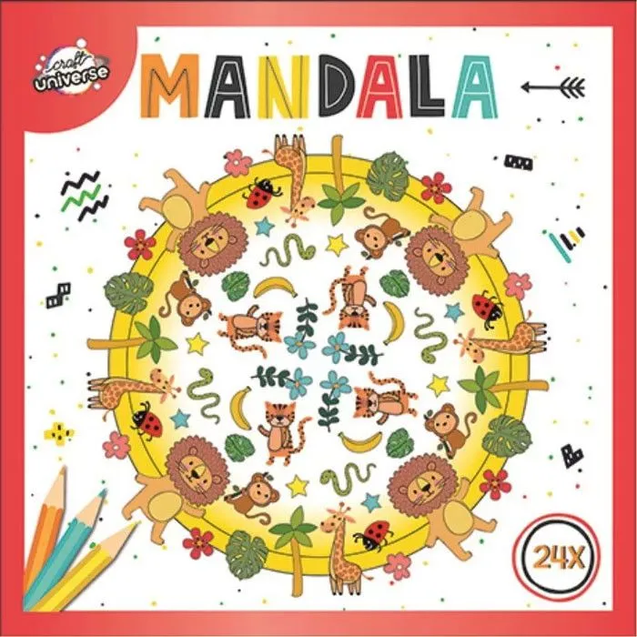 Outlet Színes Mandala Animals színező 24 oldal