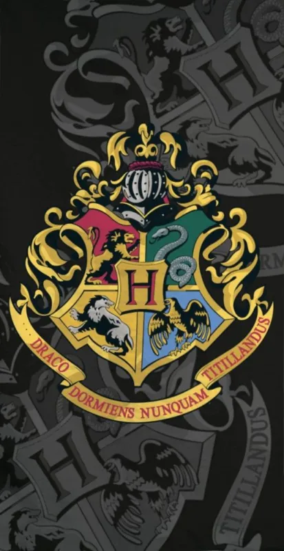 Outlet Harry Potter Black fürdőlepedő, strand törölköző 70x140cm