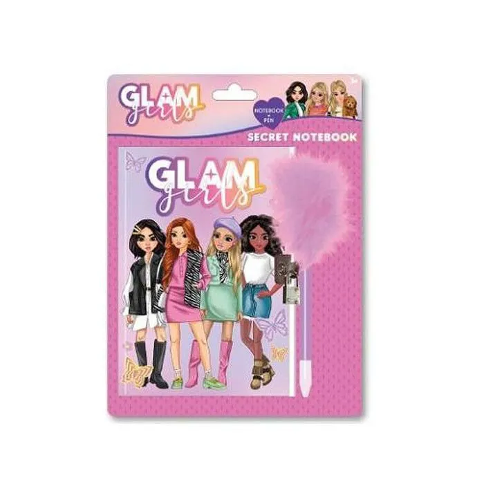 Glam Girls Team emlékkönyv, lakatos napló tollal Gyors kiszállítás