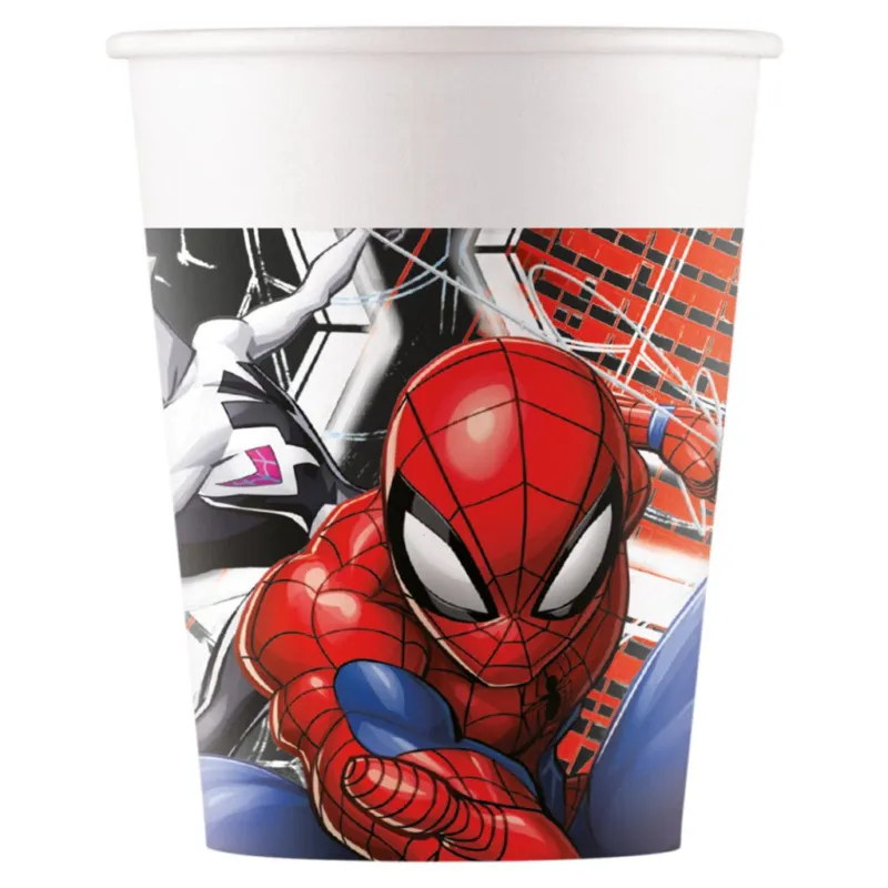 Szezonális akció Pókember World of Webs papír pohár 8 db-os 200 ml FSC