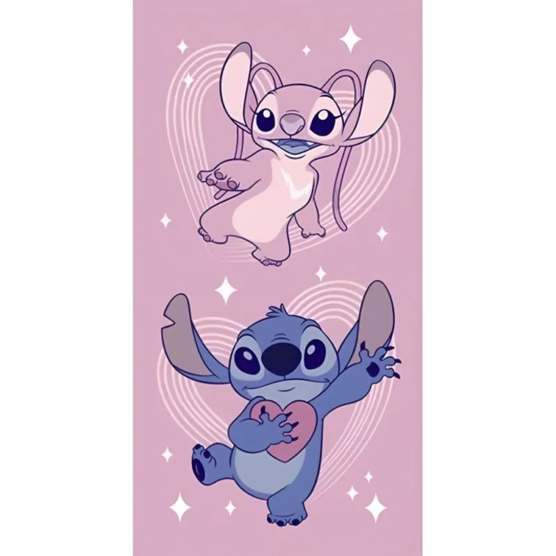 Biztonságos vásárlás Disney Lilo és Stitch, A csillagkutya Angel fürdőlepedő, strand törölköző 70x140cm (Fast Dry)