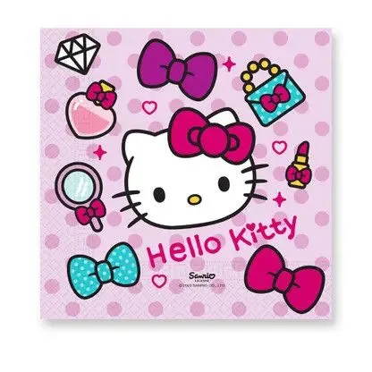 Hello Kitty Fashion szalvéta 20 db-os 33x33 cm Bestseller