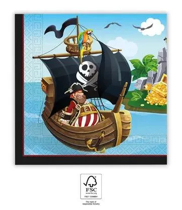 Kalóz Island szalvéta 20 db-os 33x33 cm FSC Bestseller