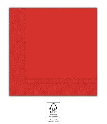 Piros Unicolour Red szalvéta 20 db-os 33x33 cm FSC Korlátozott ajánlat