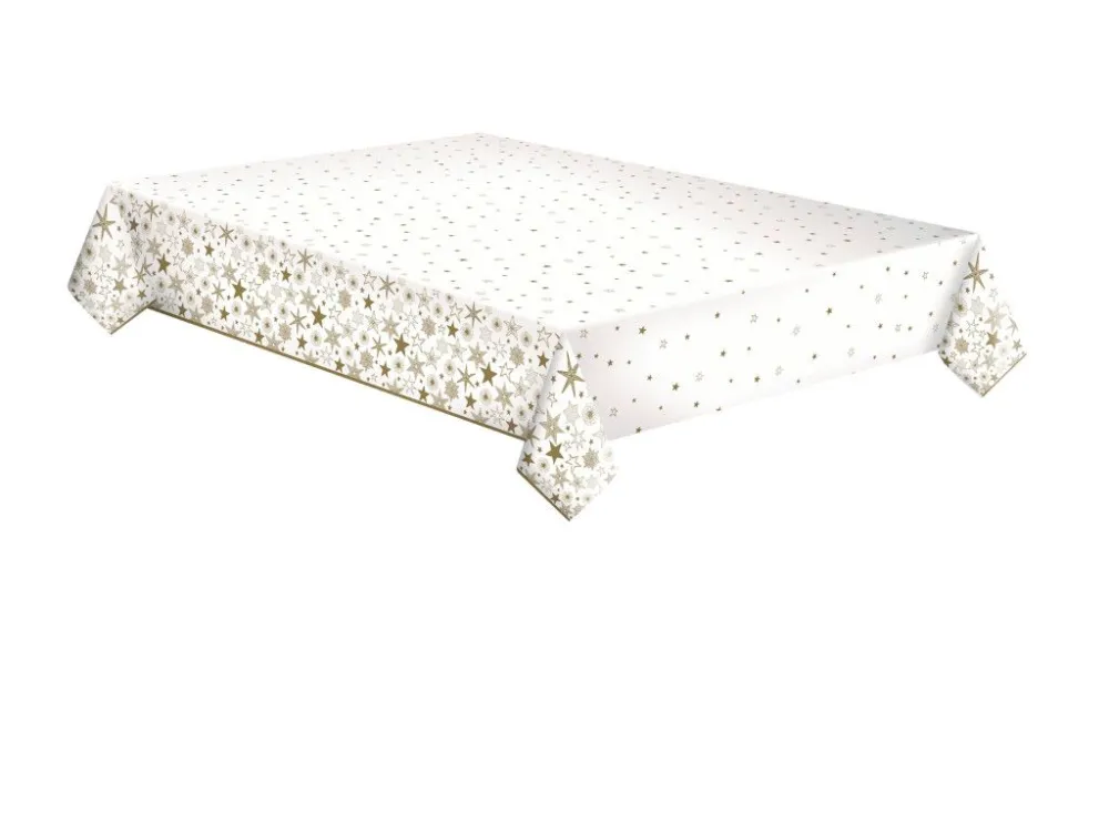 Karácsony Gold Stars papír asztalterítő 120x180 cm Expressz kézbesítés