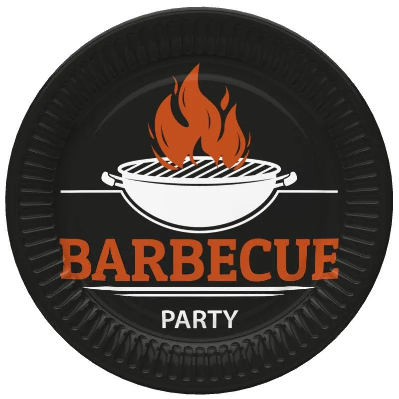 Árcsökkenés Barbecue Party papírtányér 8 db-os 18 cm