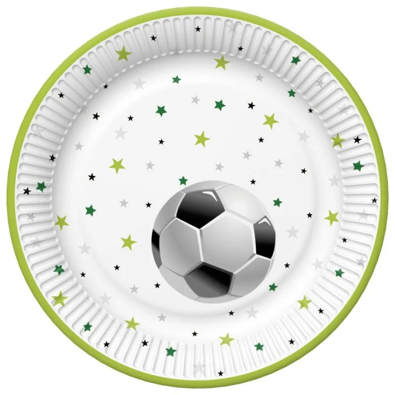 Árcsökkenés Focis With Stars papírtányér 8 db-os 18 cm