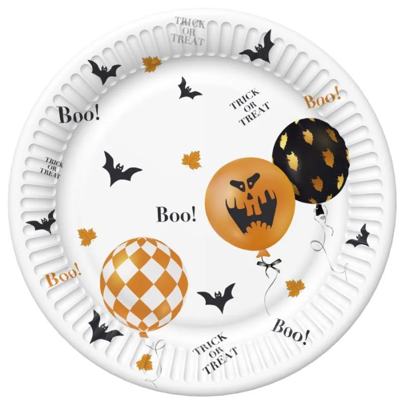 Expressz kézbesítés Halloween Scary Balloons papírtányér 8 db-os 22,7 cm