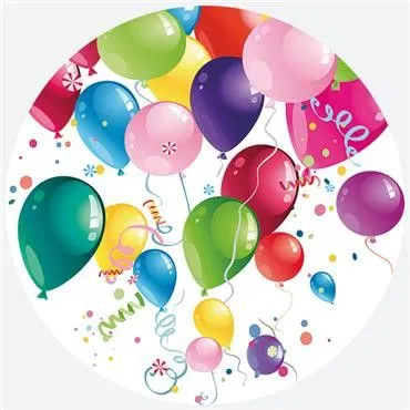 Népszerű Lufis Party papírtányér 8 db-os 22,7 cm