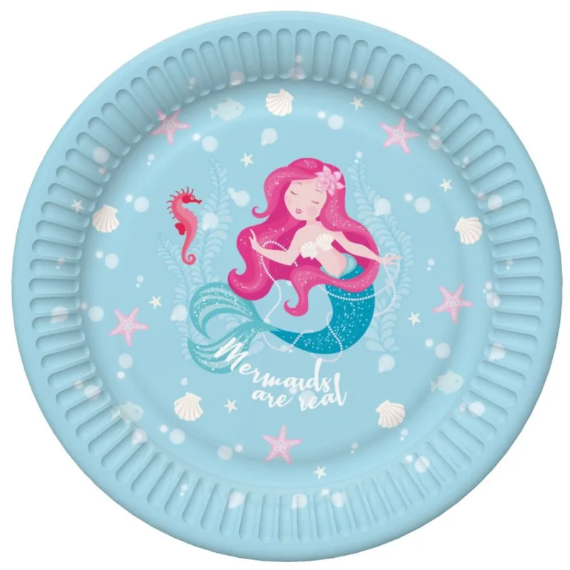 Sellő Pastel papírtányér 8 db-os 22,7 cm Biztonságos fizetés