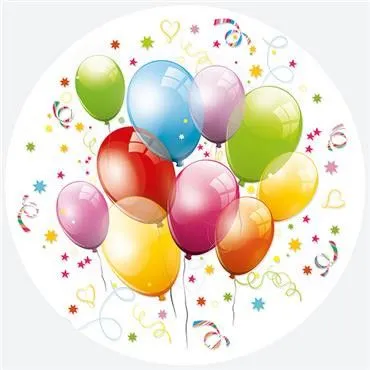 Olcsó Színes lufis Balloons papírtányér 8 db-os 18 cm