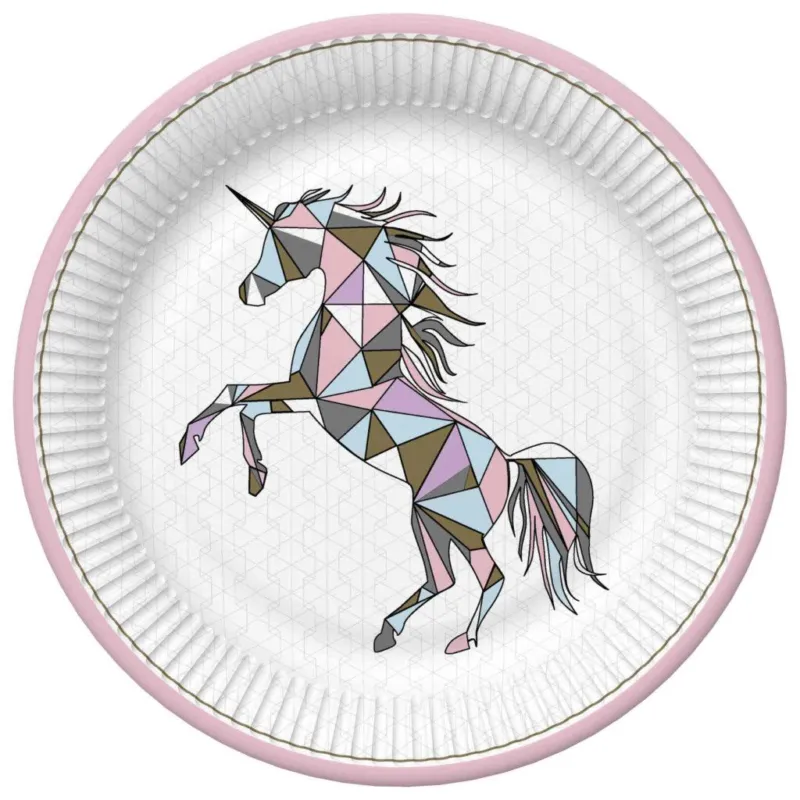 Kiárusítás Unikornis Graphic Wild papírtányér 8 db-os 18 cm