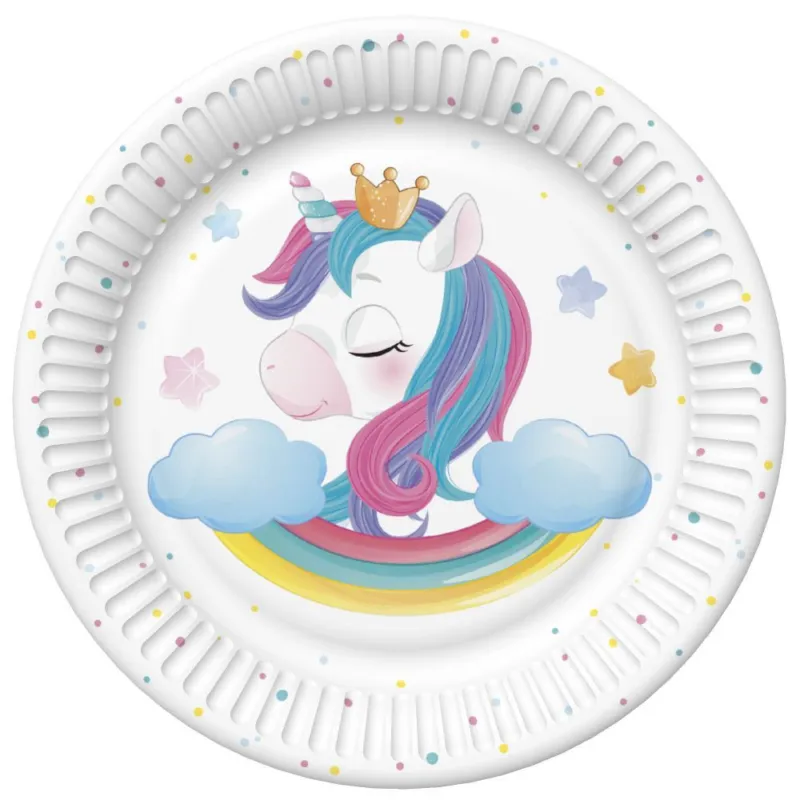 Gyors szállítás Unikornis Magical papírtányér 8 db-os 18 cm