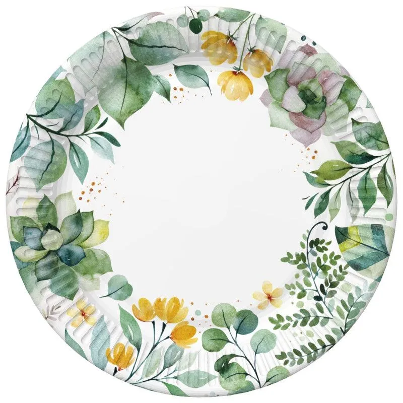 Virág Floral Frame papírtányér 8 db-os 18 cm Árcsökkenés