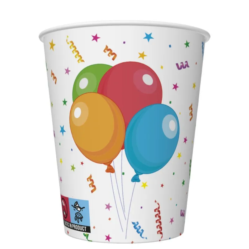 Állatos Funny Panda papír pohár 8 db-os 250 ml Alacsony ár
