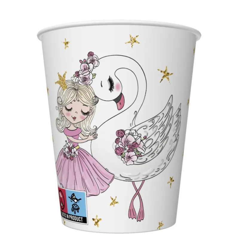 Balett, Balerina With Swan papír pohár 8 db-os 250 ml Korlátozott ajánlat