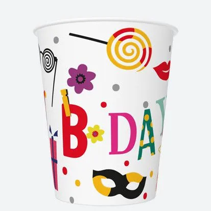 Happy Birthday Funny papír pohár 8 db-os 250 ml Vásárlói kedvenc
