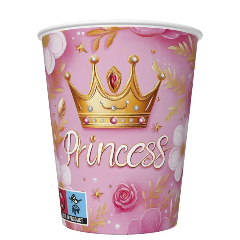 Hercegnő Crown papír pohár 8 db-os 250 ml Azonnal elérhető