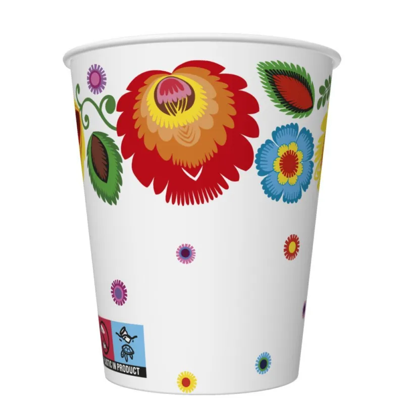 Színes Cutout papír pohár 8 db-os 250 ml Nézd meg most