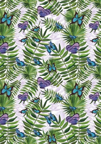 Természet Fern and Butterfly A/4 gumis mappa Azonnali szállítás