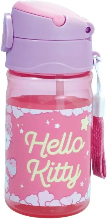 Ne maradj le Hello Kitty Unicorn műanyag kulacs akasztóval 350 ml