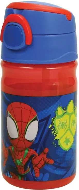 Gyors szállítás Pókember Spidey Dino Webs műanyag kulacs akasztóval 350 ml