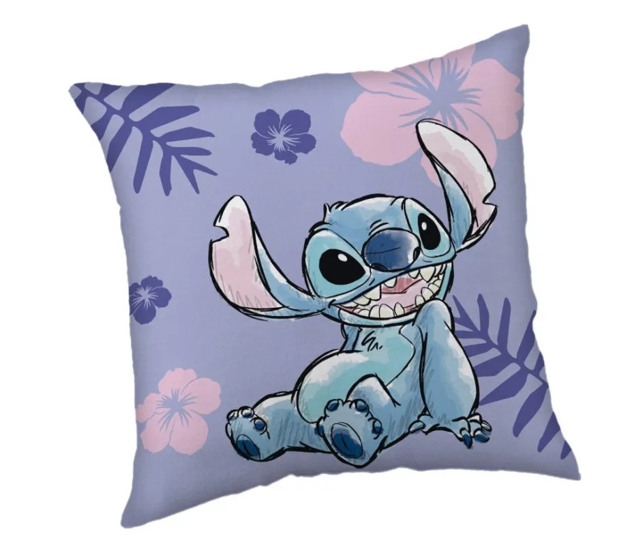 Szezonális akció Disney Lilo és Stitch, A csillagkutya Blooming párna, díszpárna 40x40cm