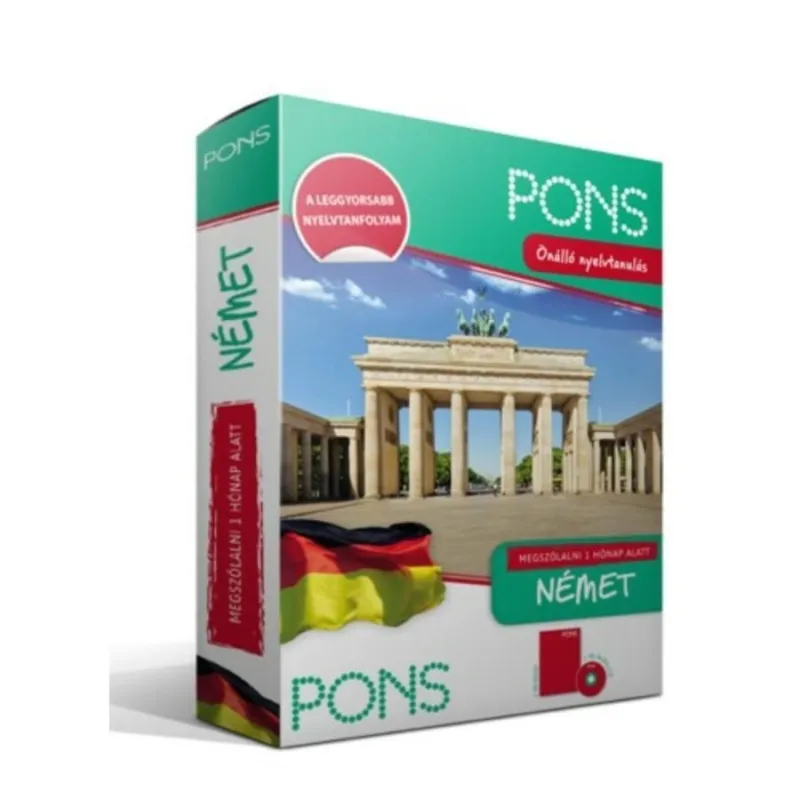 PONS MEGSZÓLALNI EGY HÓNAP ALATT - NÉMET (KÖNYV+CD)-ÚJ Biztonságos fizetés