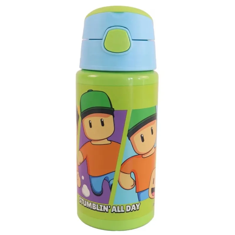 Kiárusítás Stumble Guys All Day alumínium szívószálas kulacs akasztóval 500 ml
