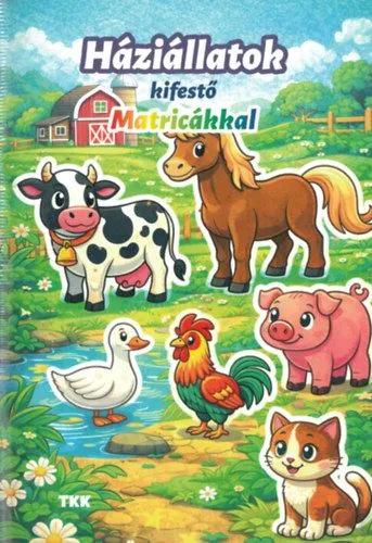 Háziállatok kifestő - Matricákkal Akció